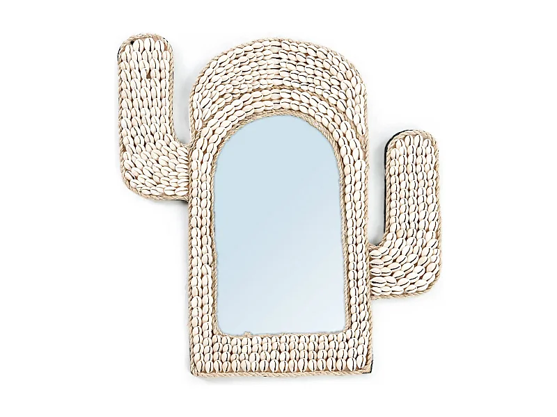 De Cactus Shell Spiegel - Wit