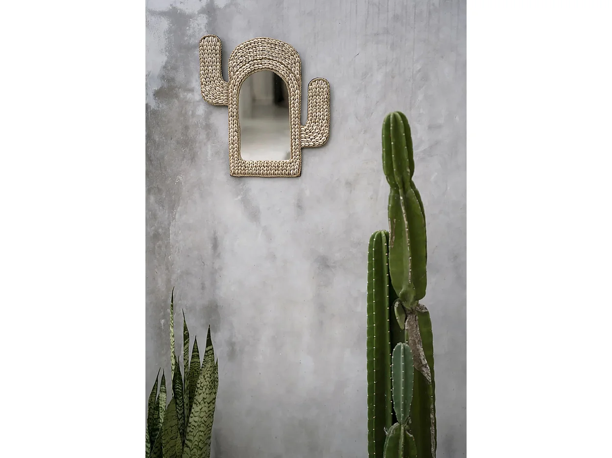 Le Miroir Cactus Shell - Blanc