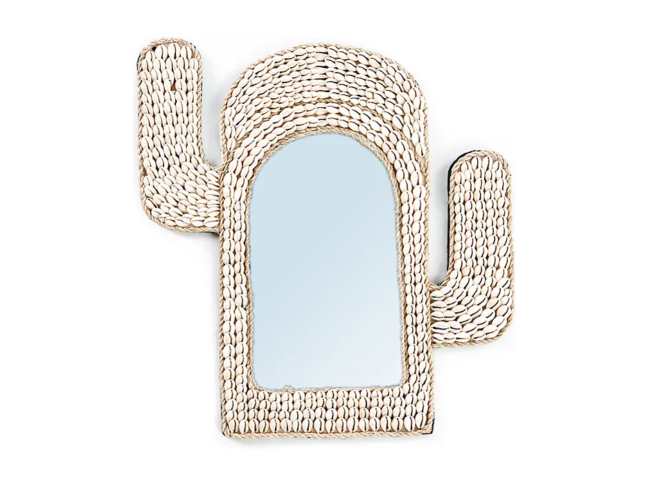 Le Miroir Cactus Shell - Blanc