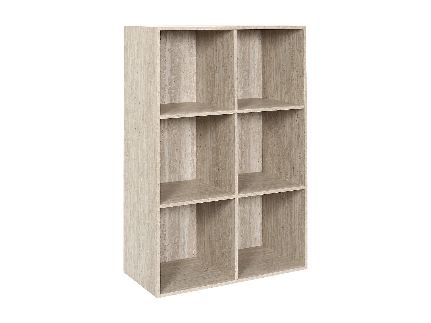 Rangement Modulable 6 Cases Pietra Blanc, Beige