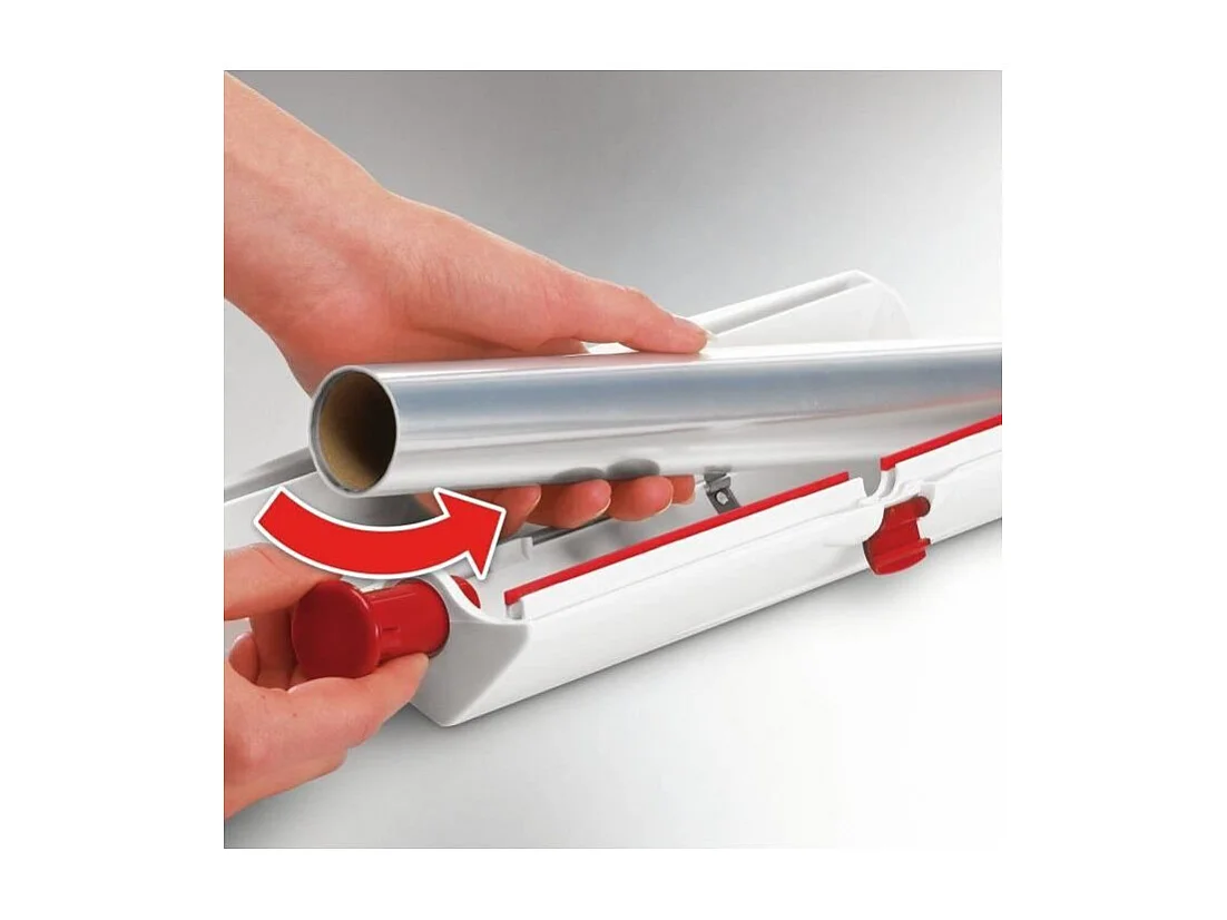 Dispensador cortador de película PERFECT CUT para rollos de 33 cm - Blanco