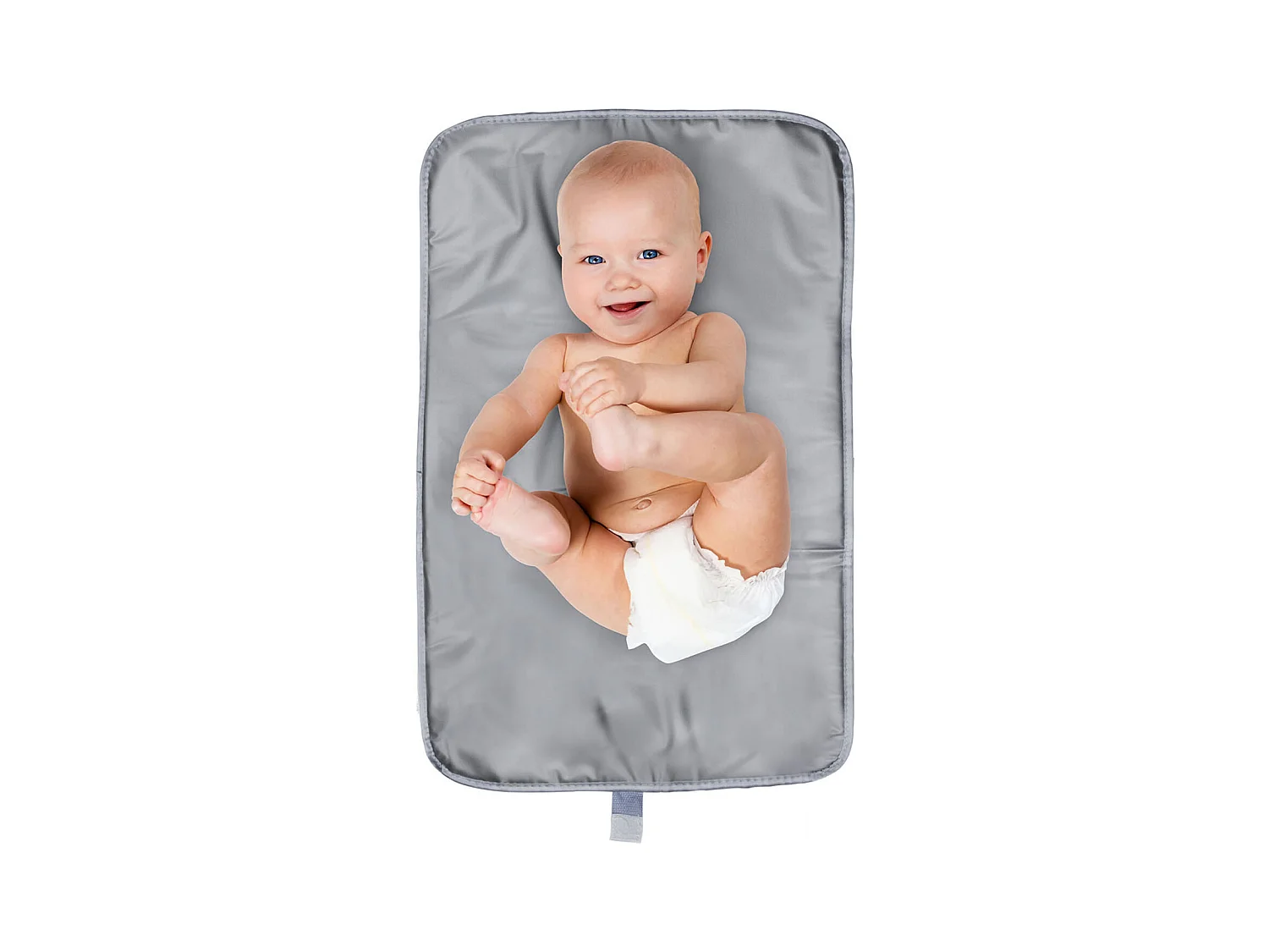 Tapis à Langer de Voyage Imperméable 68.5x35.5cm Gris - Matelas Moelleux et Pliable