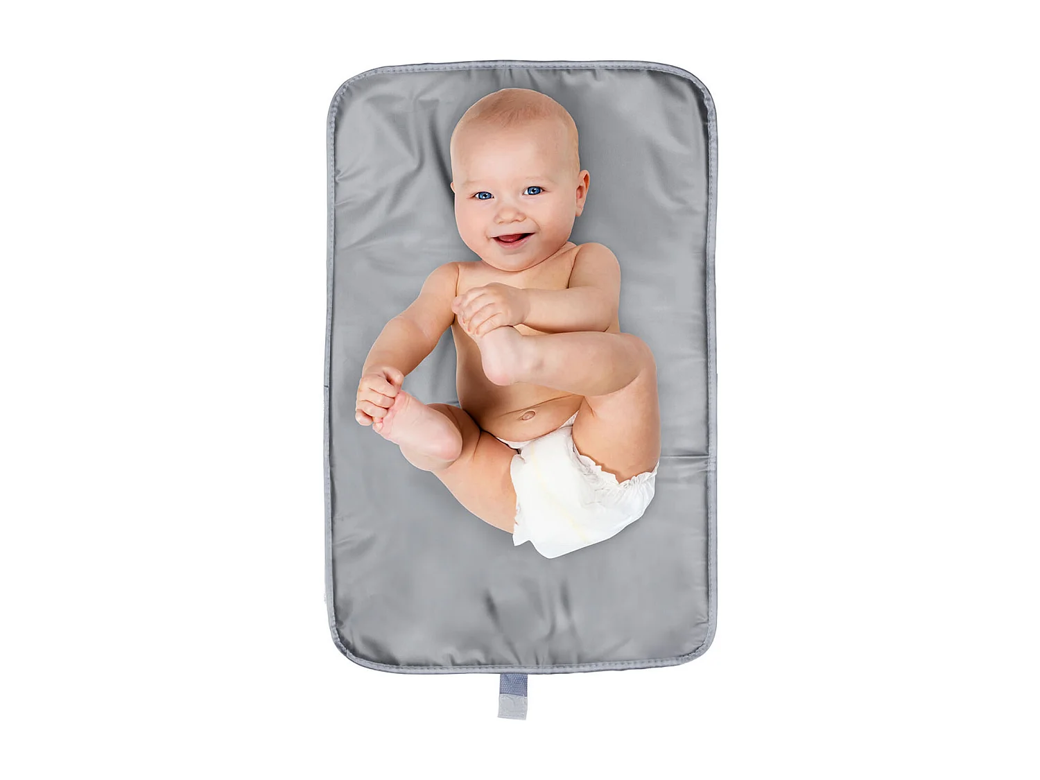 Tapis à Langer de Voyage Imperméable 68.5x35.5cm Gris - Matelas Moelleux et Pliable