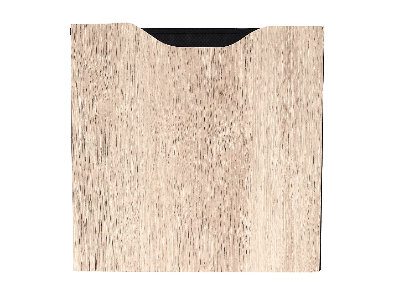 Cube De Rangement Pliable Bois Clair 30x30cm Noir, Marron