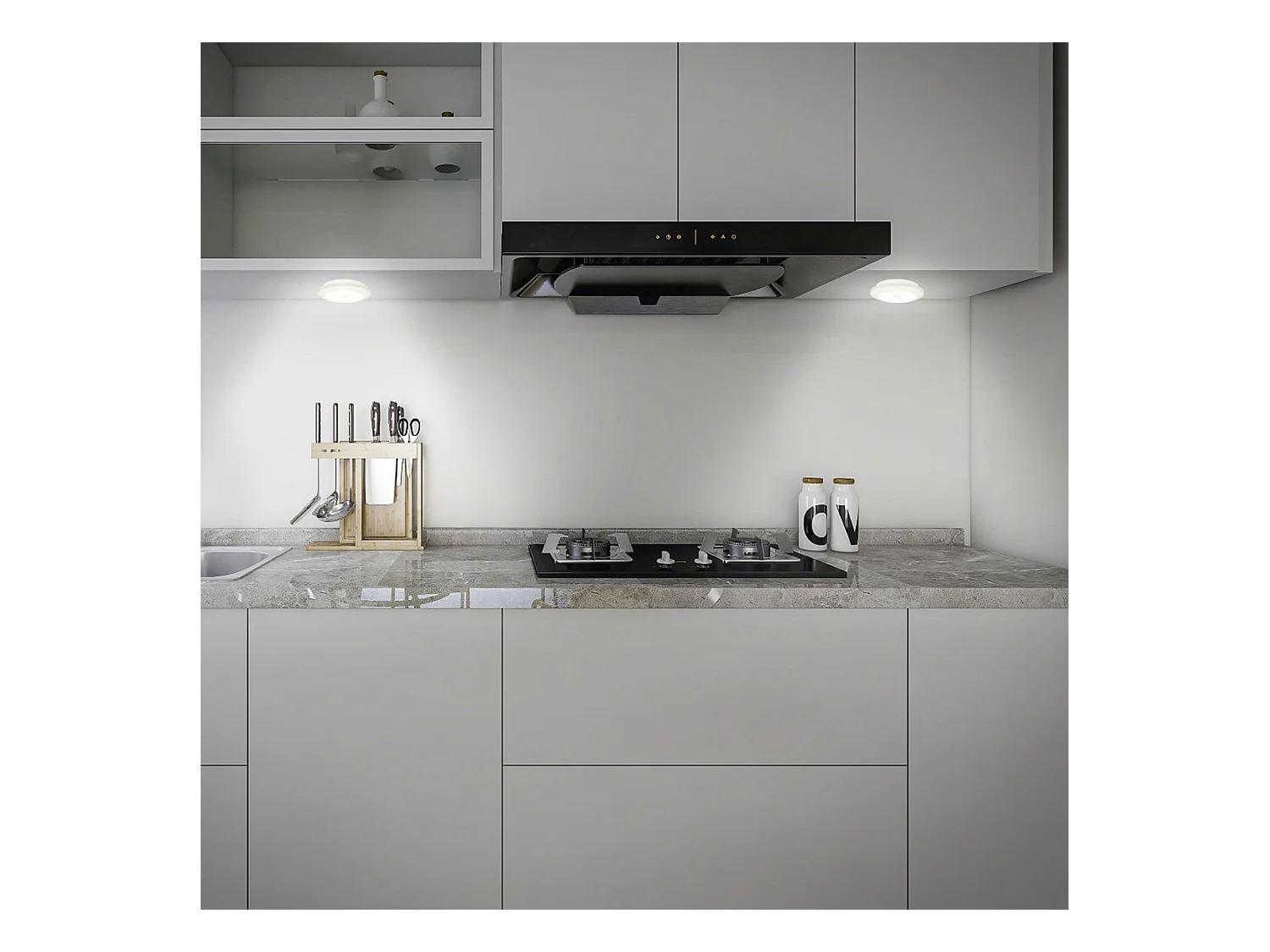 Lampe Led Cob A Pression X2 Avec Telecommande Blanc