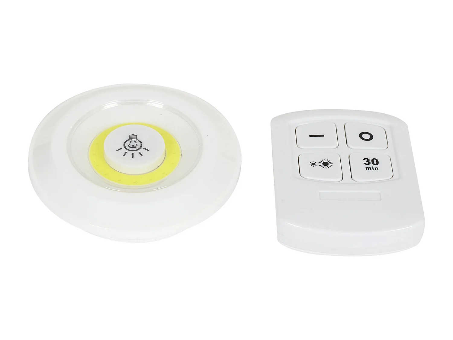 Lampe Led Cob A Pression X2 Avec Telecommande Blanc