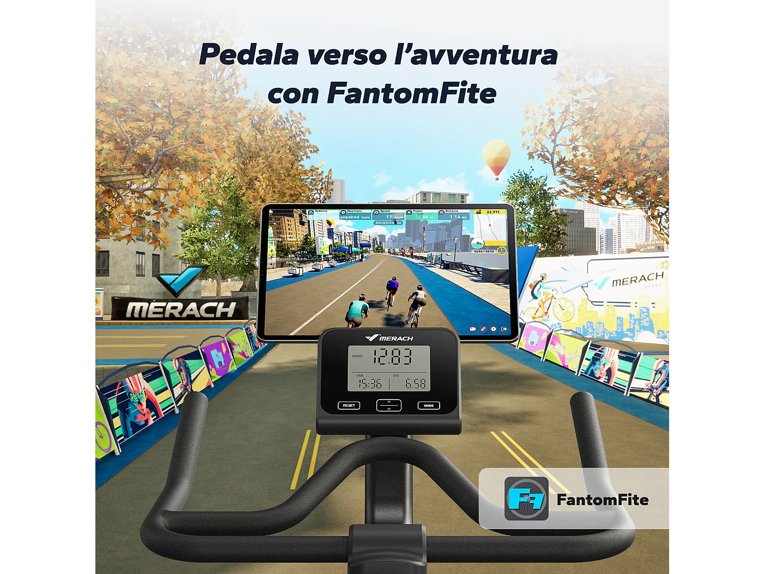 Bicicleta estática magnética, volante de 18 kg, 16 niveles, manillar/asiento regulables, Bluetooth, doble portabotellas, soporte para mancuernas