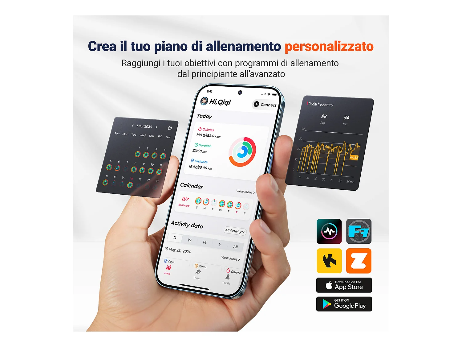 Heimtrainer Fahhrad für Zuhause, leises Fitnessbike mit LCD-Display, Magnetischer Widerstand, 8 Widerstandsstufen, bis 150 KG belastbar