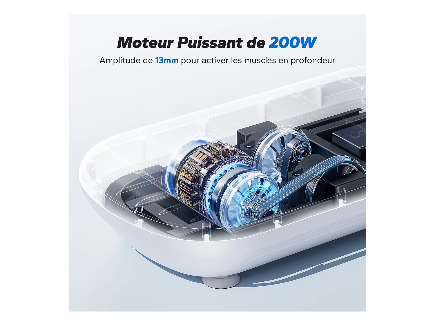 Plateforme Vibrante MERACH, Télécommande, Écran LED, Bluetooth, 10 Vitesses, 11 Programmes, Silencieuse, Capacité 200 kg