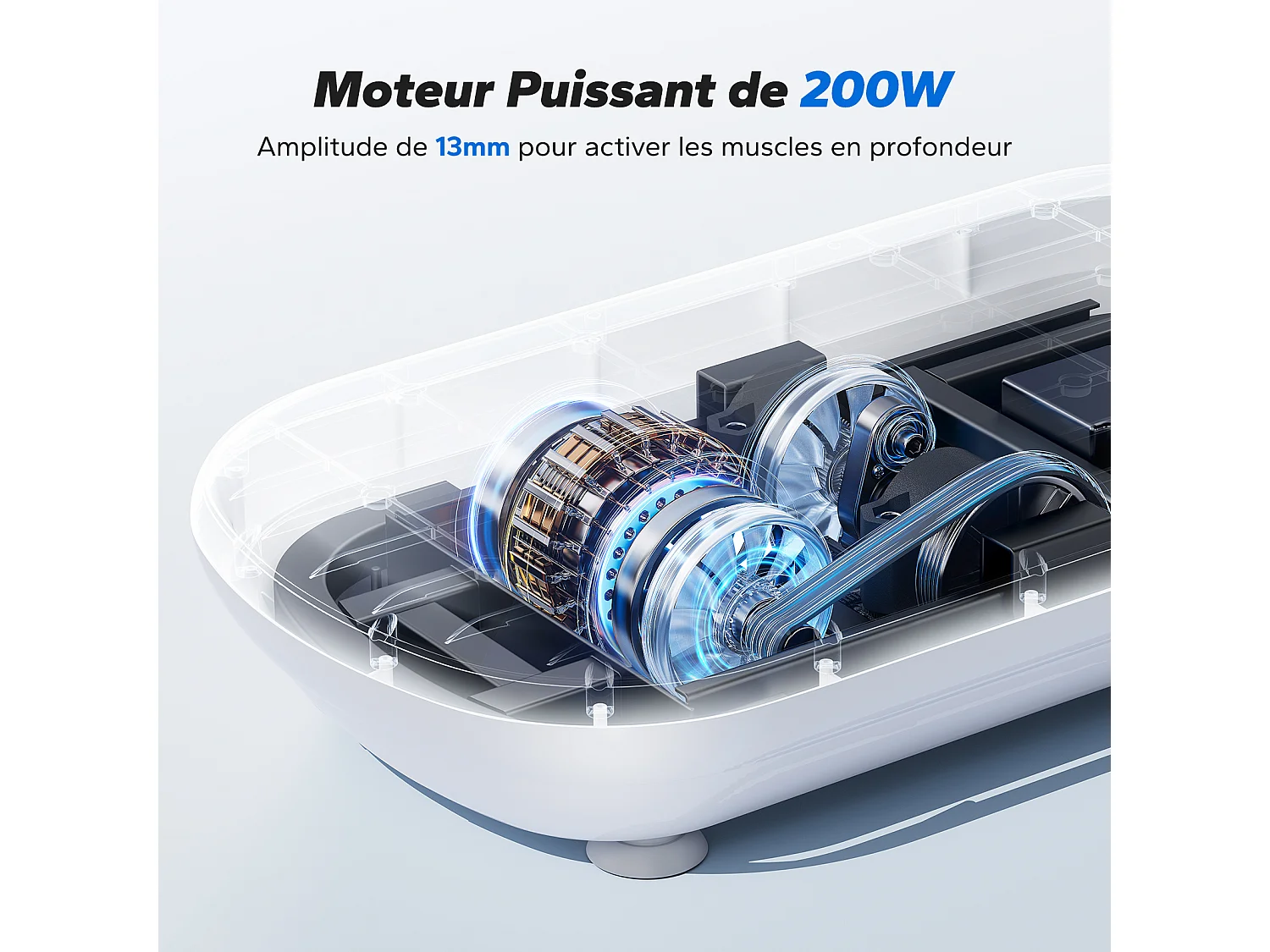 Plateforme Vibrante MERACH, Télécommande, Écran LED, Bluetooth, 10 Vitesses, 11 Programmes, Silencieuse, Capacité 200 kg