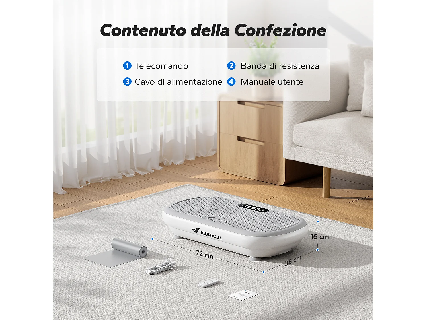 Plateforme Vibrante MERACH, Télécommande, Écran LED, Bluetooth, 10 Vitesses, 11 Programmes, Silencieuse, Capacité 200 kg