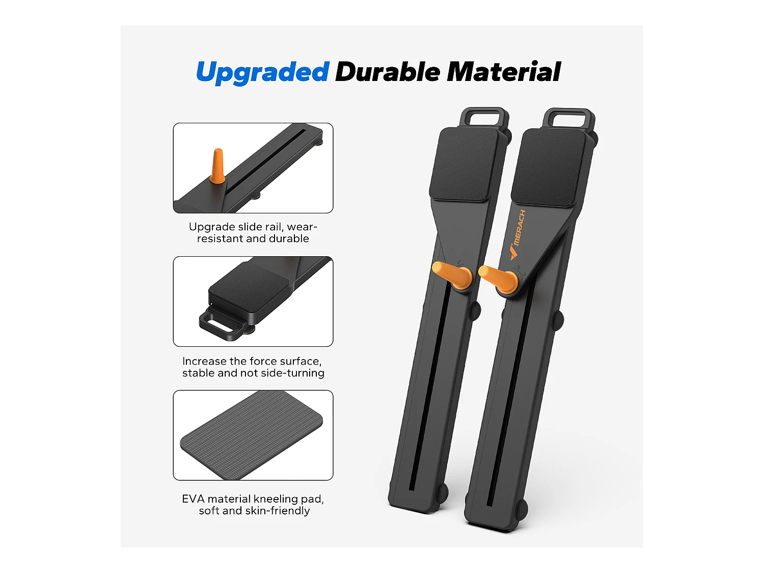 Planche d’exercice multifonction pliable MERACH, renforcement abdominal à domicile, tonification, gainage, musculation, 120KG MAX