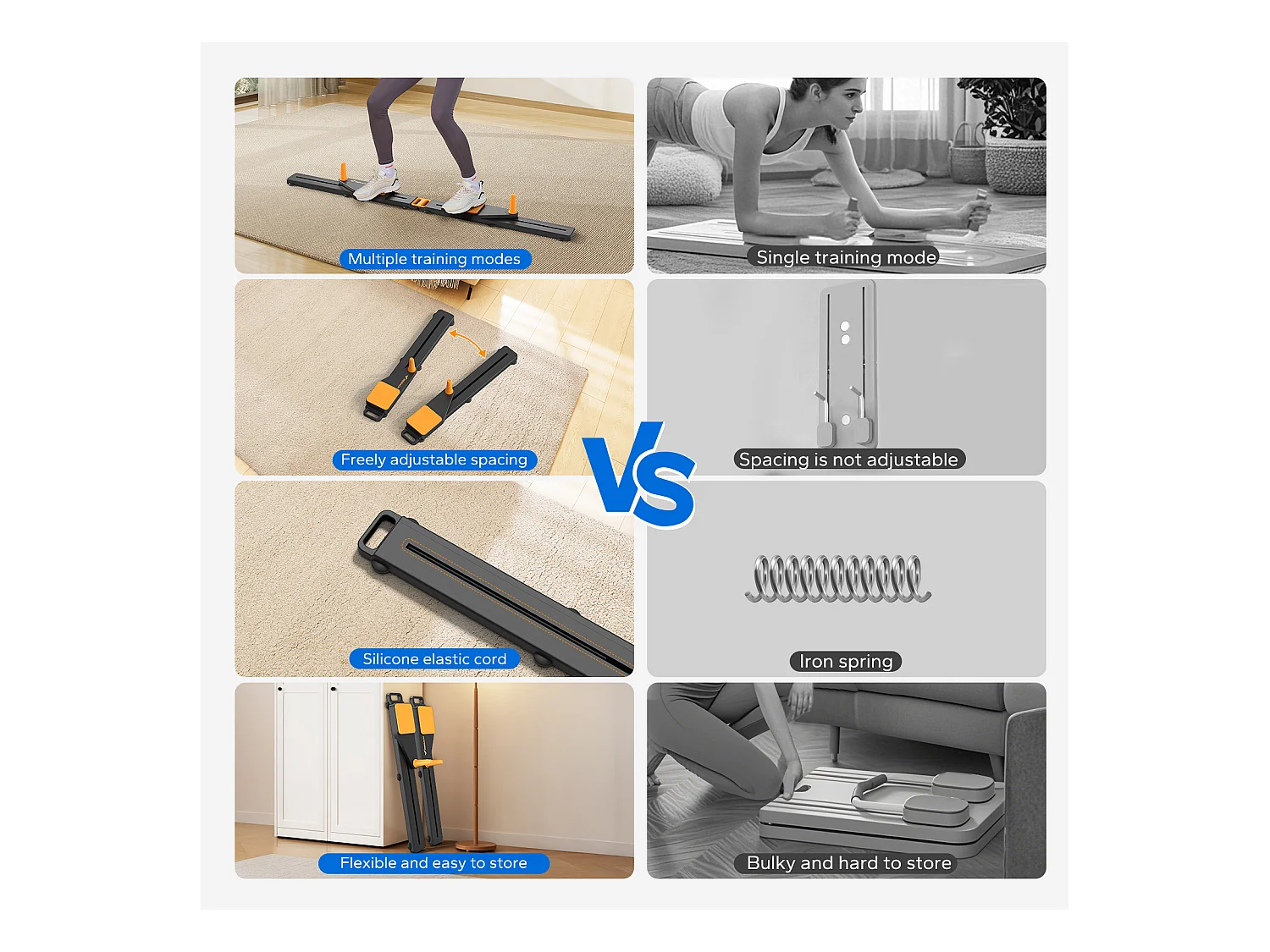 Glisseurs de Fitness Polyvalents MERACH, Parfaits pour le Renforcement Musculaire, Équilibre, Mobilité, Sport à Domicile, 120KG MAX