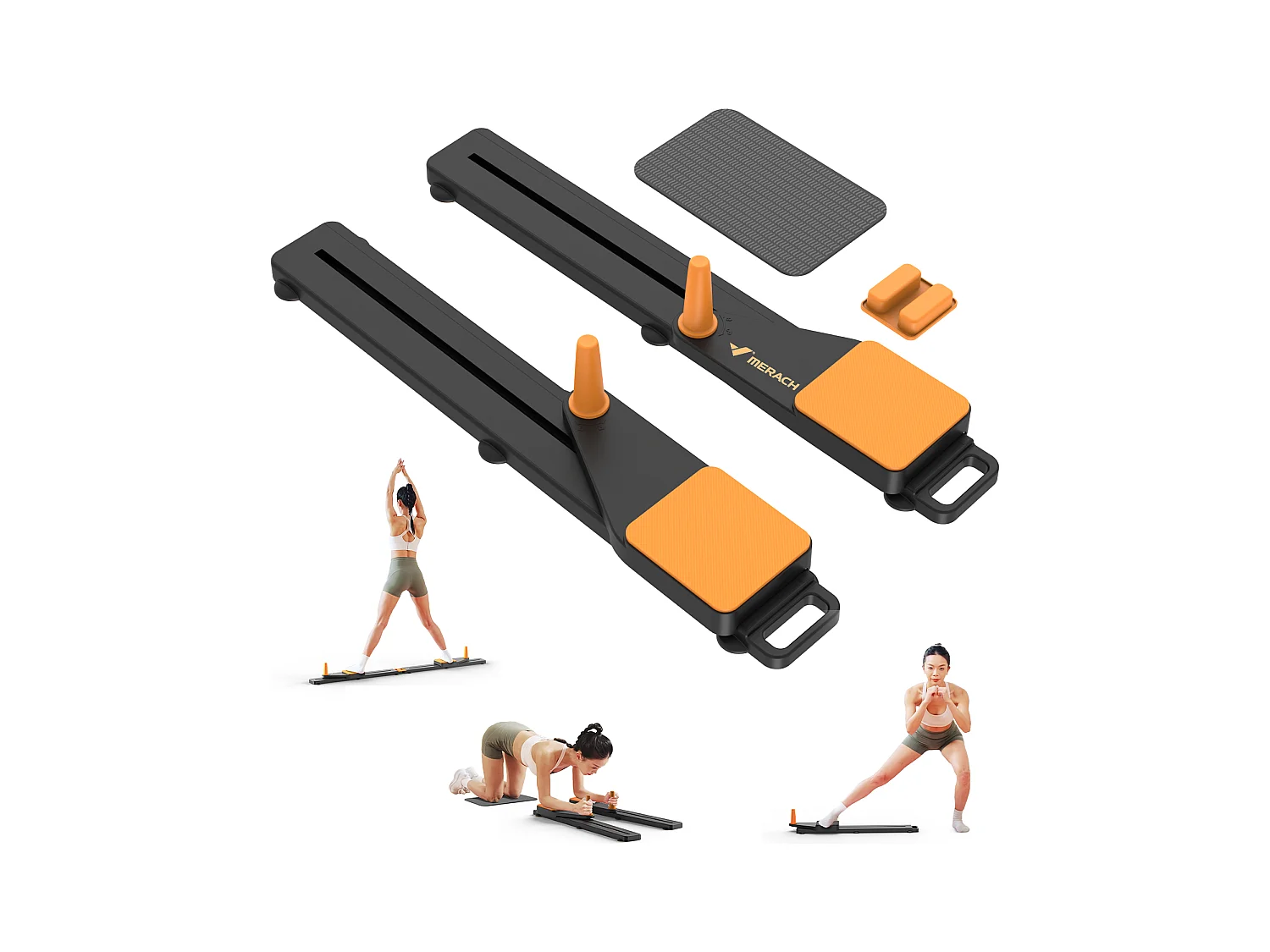 schi Scorrevoli Fitness MERACH, Polivalenti, Perfetti per Rinforzo Muscolare, Equilibrio, Mobilita, Allenamento a Casa, 120KG MAX