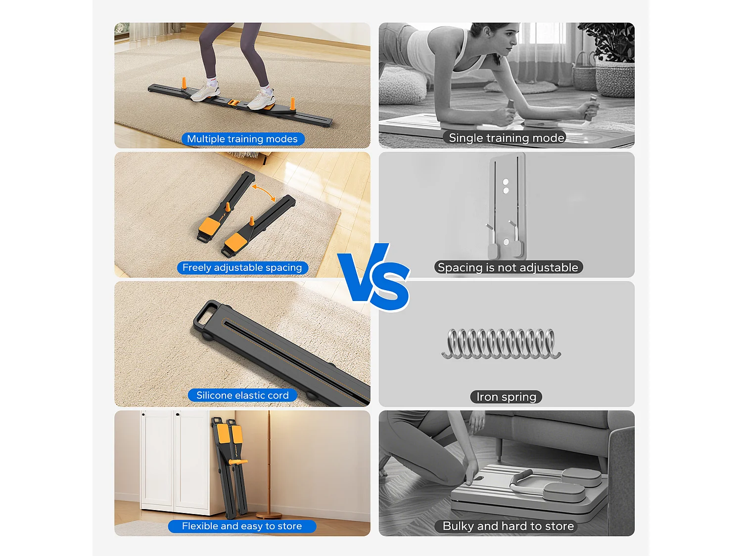 Glisseurs de Fitness Polyvalents MERACH, Parfaits pour le Renforcement Musculaire, Équilibre, Mobilité, Sport à Domicile, 120KG MAX