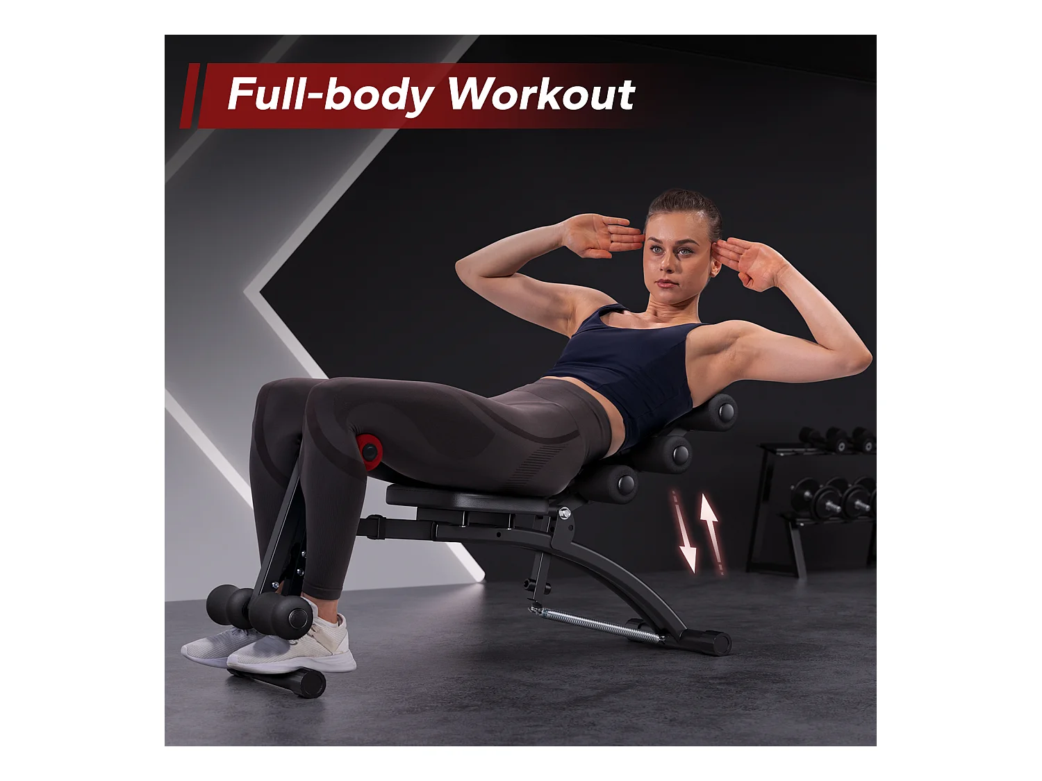 Banc de Musculation Multifonction Réglable MERACH, Renforcement Abdominal & Musculaire, Idéal pour Fitness à Domicile 130KG MAX