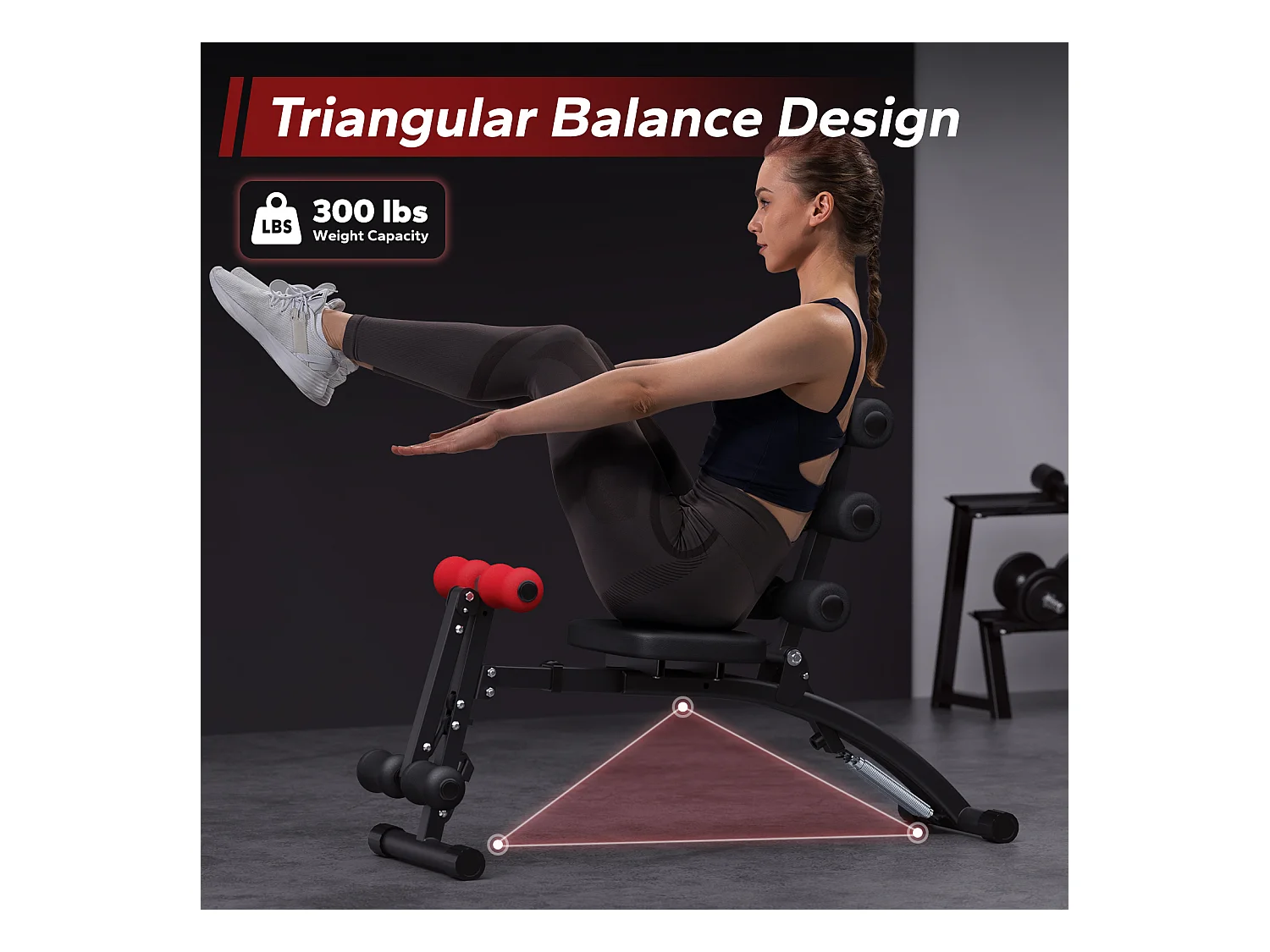 Banc de Musculation Multifonction Réglable MERACH, Renforcement Abdominal & Musculaire, Idéal pour Fitness à Domicile 130KG MAX