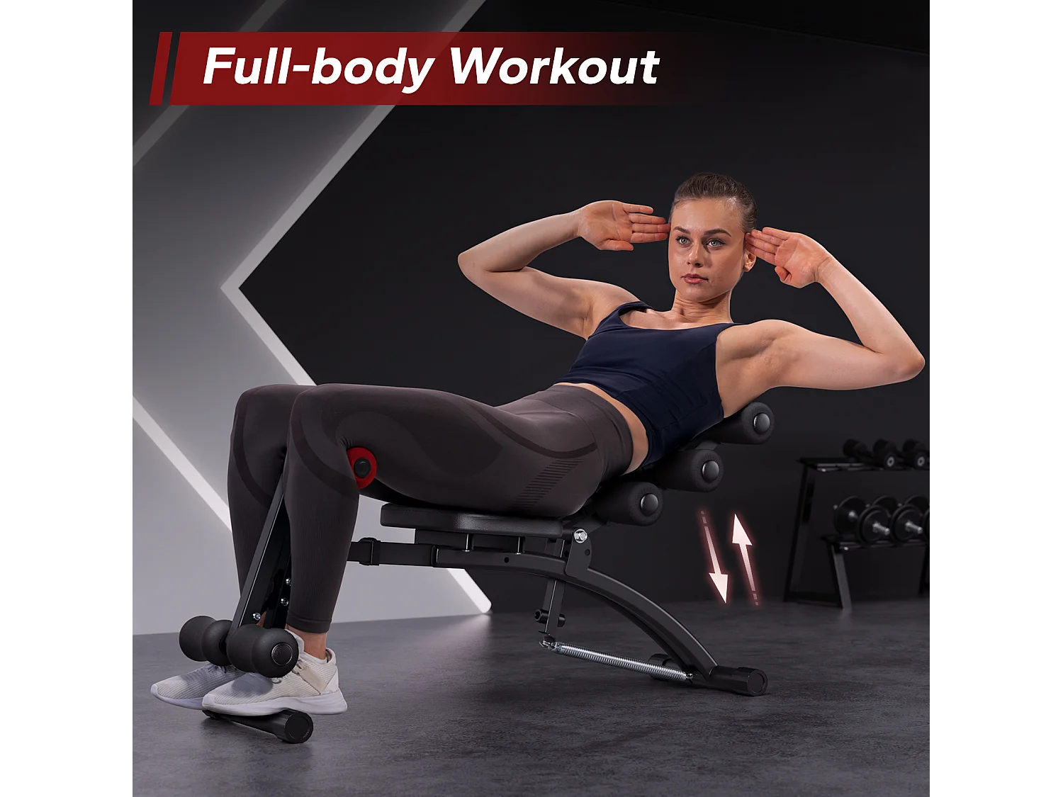 Banc de Musculation Multifonction Réglable MERACH, Renforcement Abdominal & Musculaire, Idéal pour Fitness à Domicile 130KG MAX