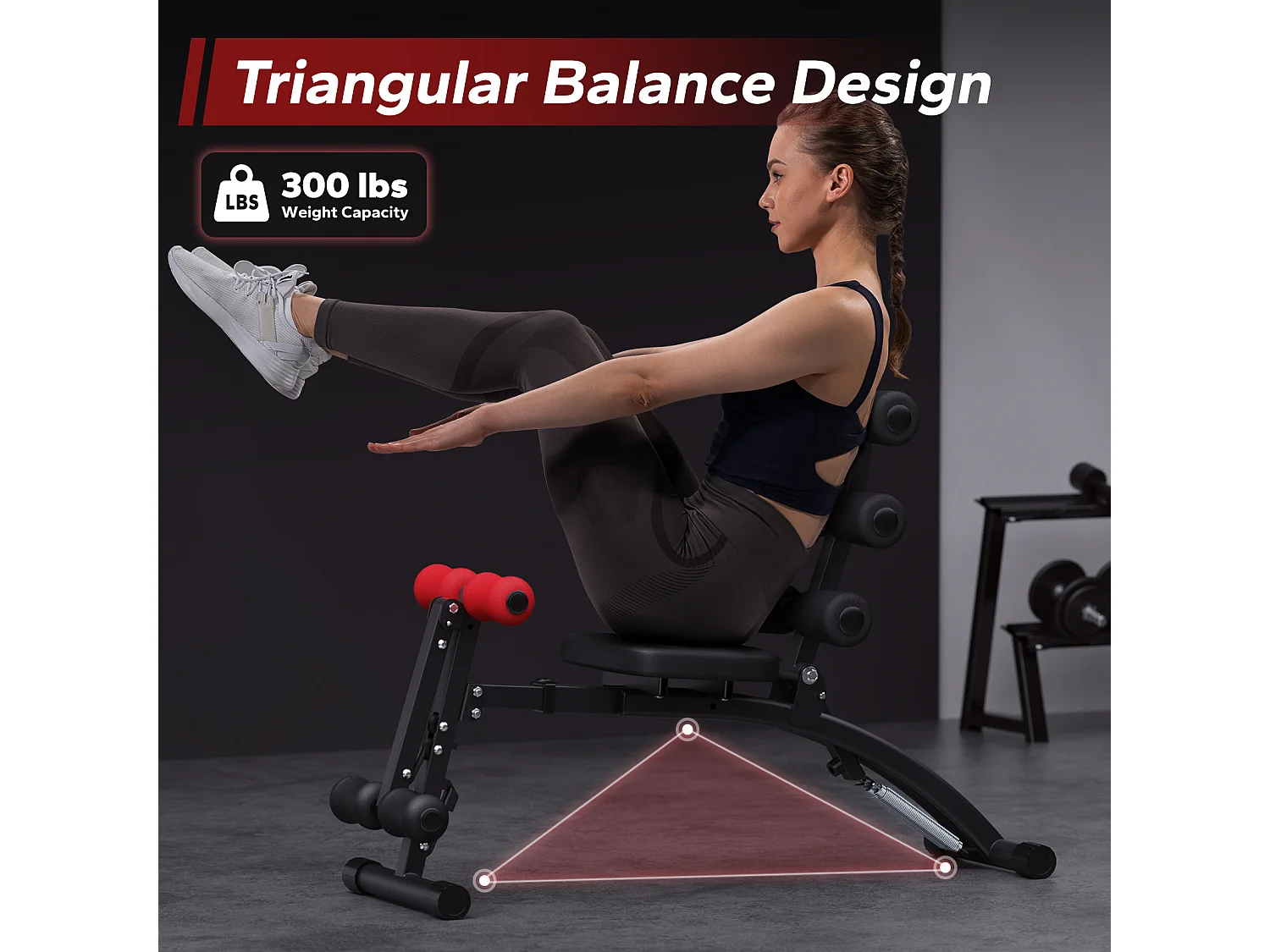 Banc de Musculation Multifonction Réglable MERACH, Renforcement Abdominal & Musculaire, Idéal pour Fitness à Domicile 130KG MAX