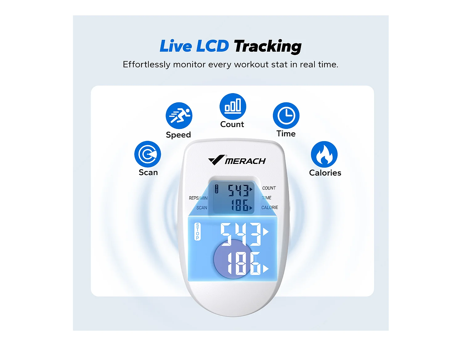 Stepper escalier pliable vertical MERACH, 2 niveaux de résistance, 3 positions de pédales ajustables, écran LCD, 136 kg, blanc