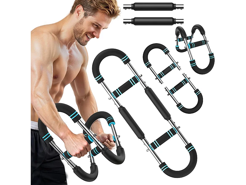 Entraîneur de bras réglable, MERACH Twister, ressort 27-50 kg, poignée antidérapante, exercices bras/pectoraux/biceps/dos, max 150 kg