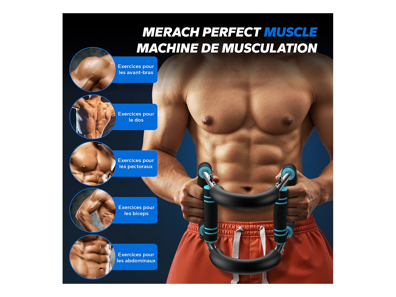 Armtrainer – Kraft-Twister U-Form, verstellbar 27-50kg, Abnehmbares Design für Zuhause, Büro und Reise kompakt tragbar