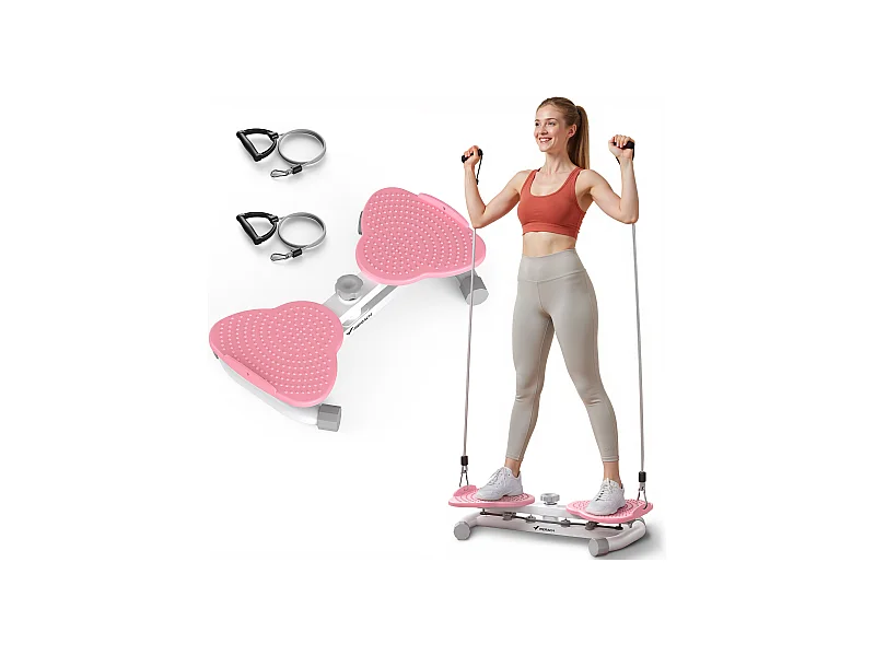 Appareil de Torsion Taille MERACH, Avec Bandes Élastiques de Résistance, Prise sécurisée, Charge Max 136 kg, Silencieux, Blanc