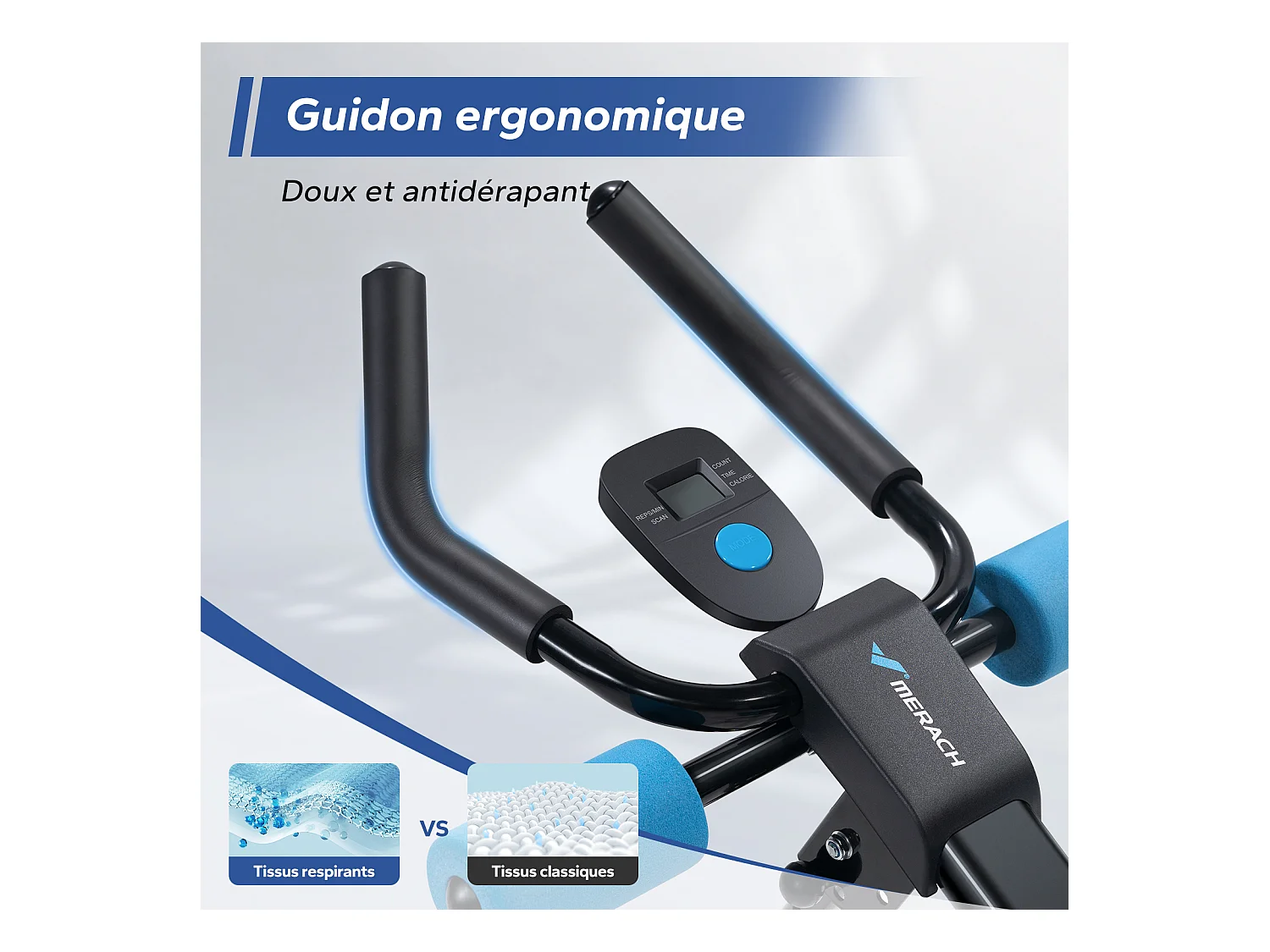 Appareil Abdos & Fessiers MERACH, 5 Niveaux, Inclinaison Réglable, Écran LCD, Charge 200kg, Coussin U, Guidon Antidérapant, Noir