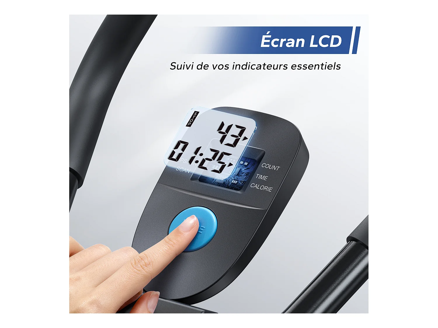 Appareil Abdos & Fessiers MERACH, 5 Niveaux, Inclinaison Réglable, Écran LCD, Charge 200kg, Coussin U, Guidon Antidérapant, Noir
