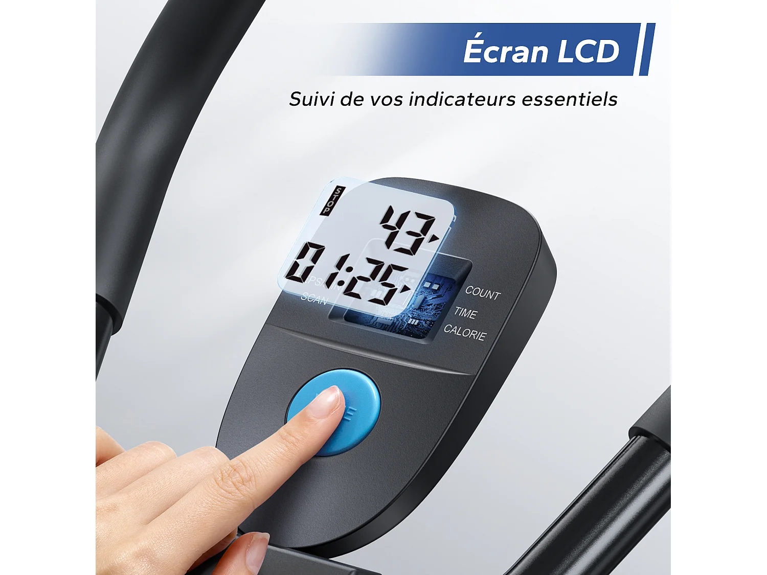 Appareil Abdos & Fessiers MERACH, 5 Niveaux, Inclinaison Réglable, Écran LCD, Charge 200kg, Coussin U, Guidon Antidérapant, Noir