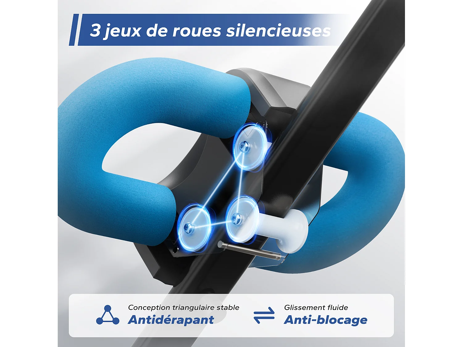 Appareil Abdos & Fessiers MERACH, 5 Niveaux, Inclinaison Réglable, Écran LCD, Charge 200kg, Coussin U, Guidon Antidérapant, Noir