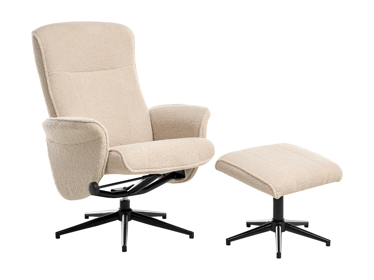 Fauteuil inclinable JAPET Bouclé Beige