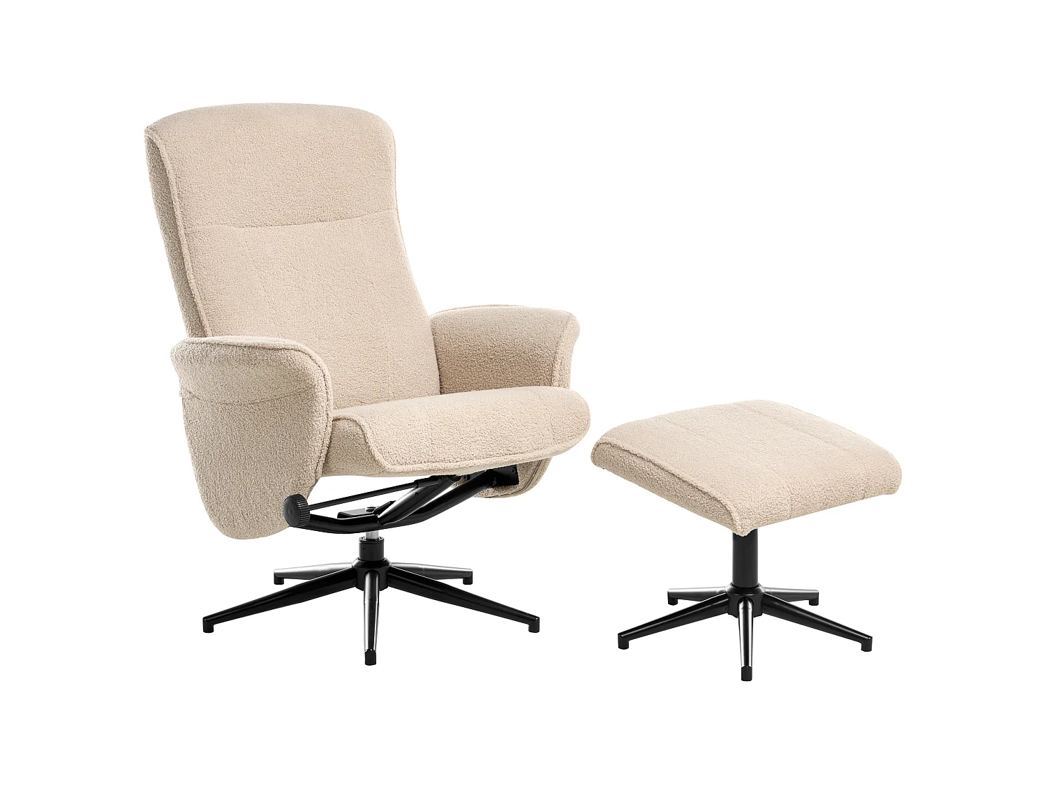 Fauteuil inclinable JAPET Bouclé Beige