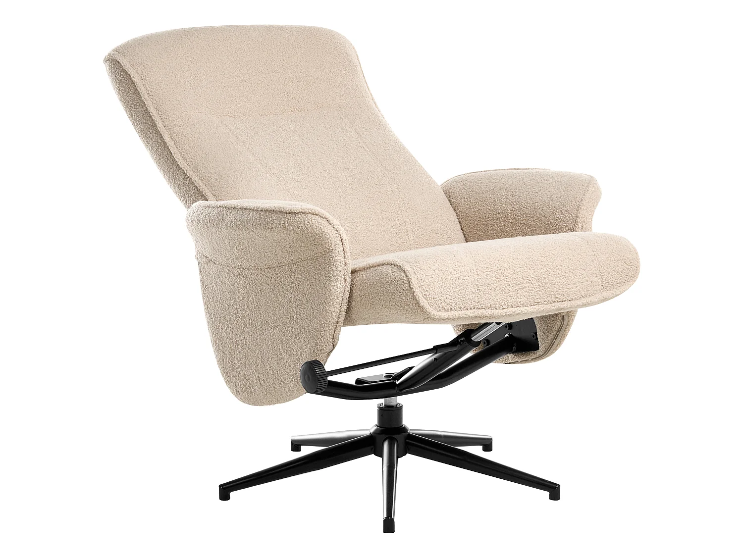 Fauteuil inclinable JAPET Bouclé Beige