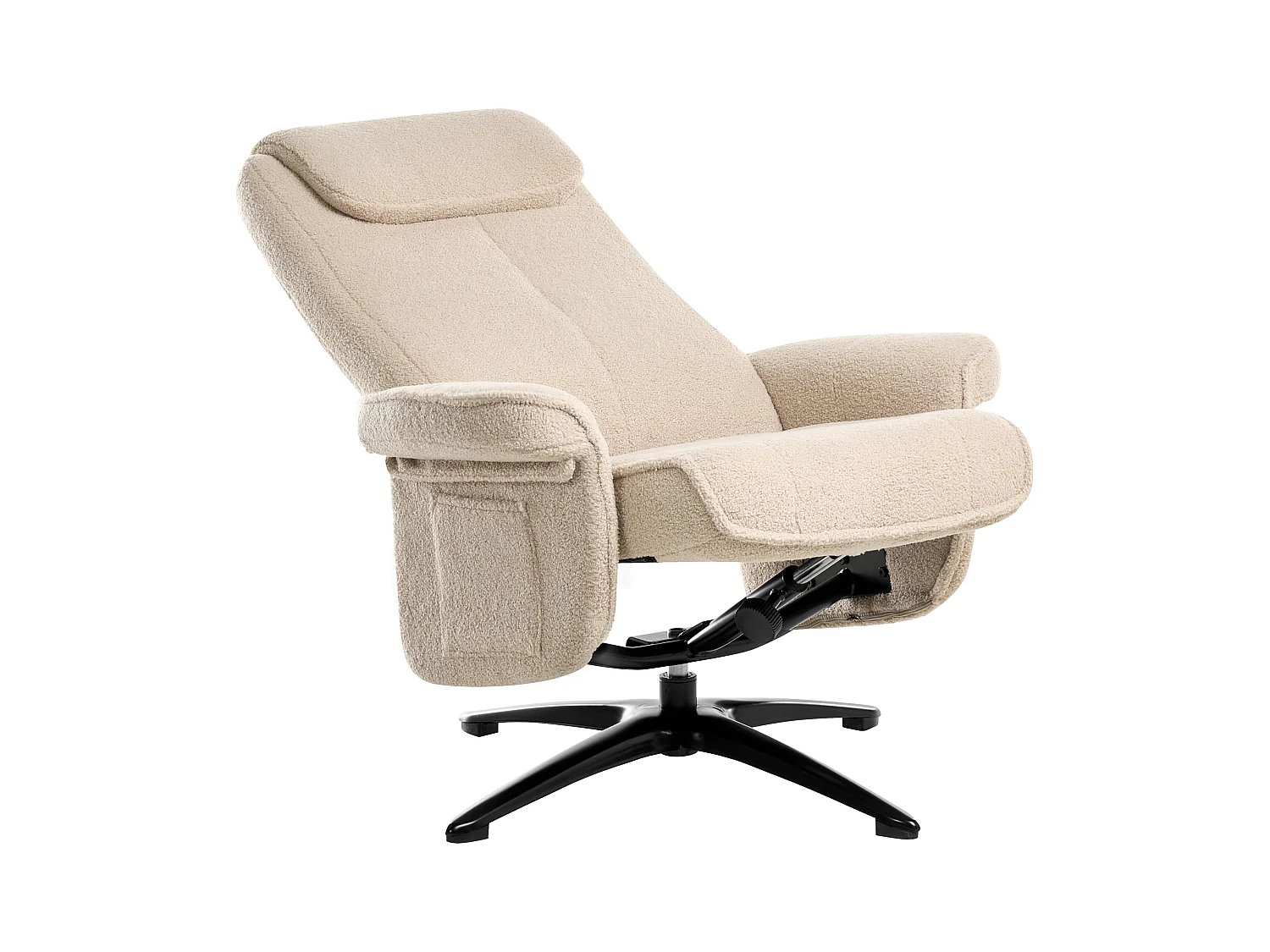 Fauteuil inclinable GERAS Bouclé Beige
