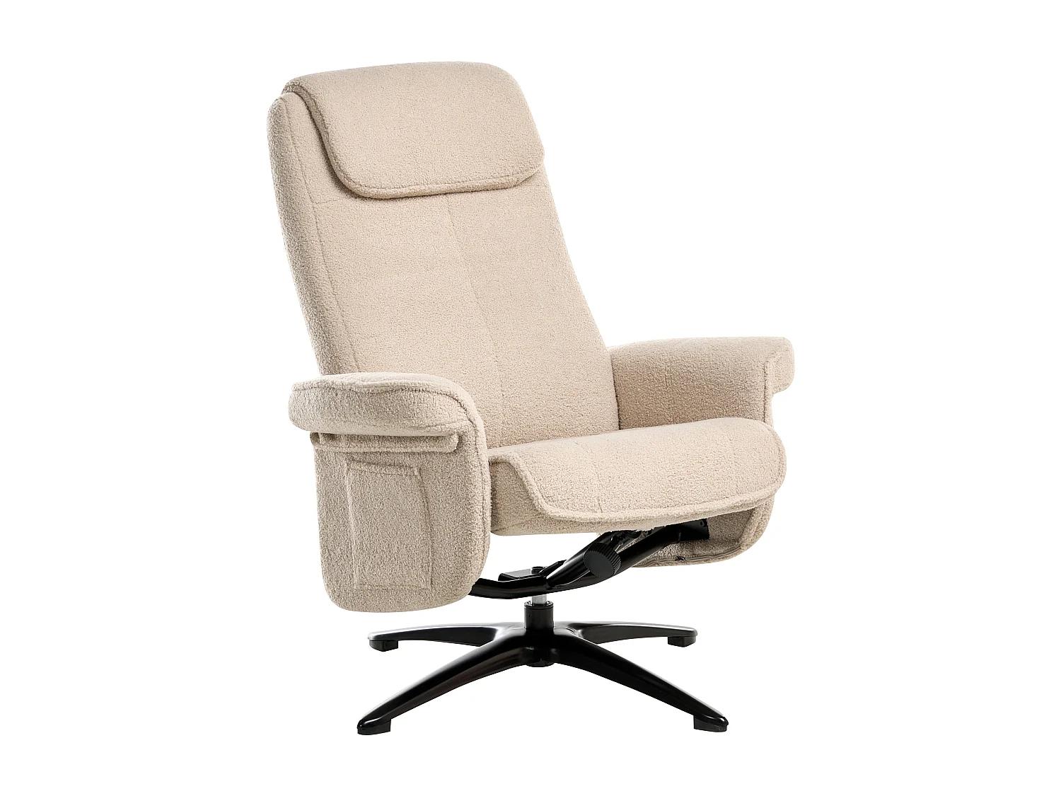 Fauteuil inclinable GERAS Bouclé Beige