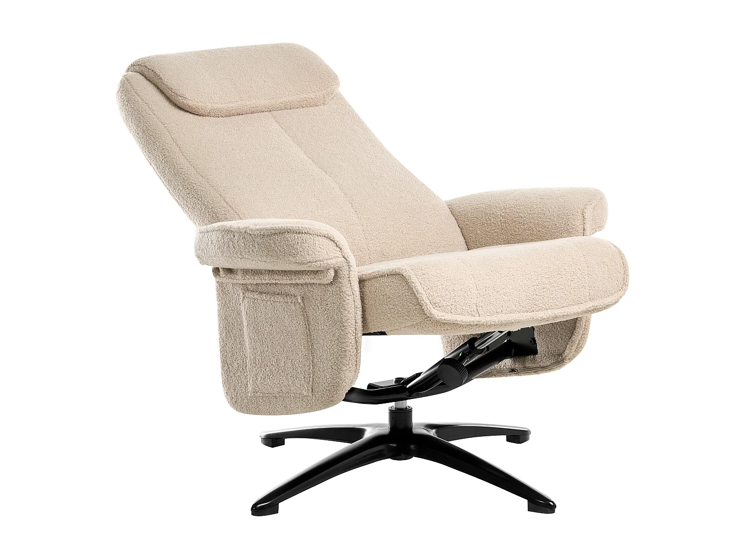 Fauteuil inclinable GERAS Bouclé Beige