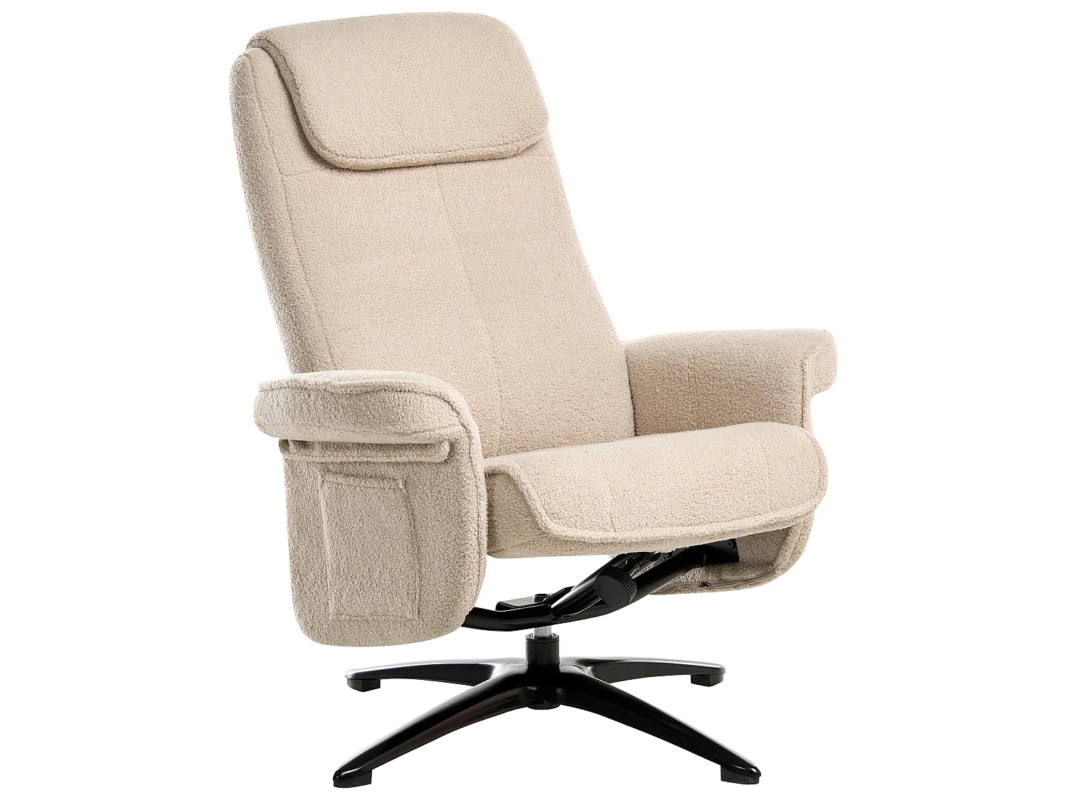 Fauteuil inclinable GERAS Bouclé Beige
