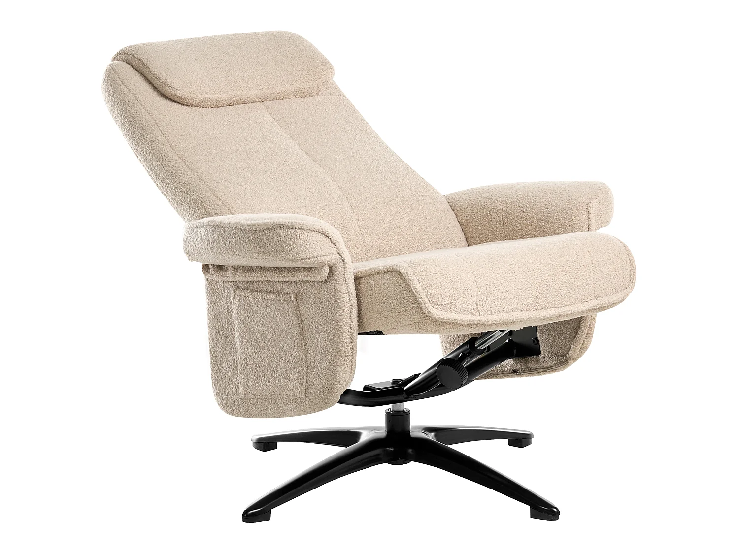 Fauteuil inclinable GERAS Bouclé Beige