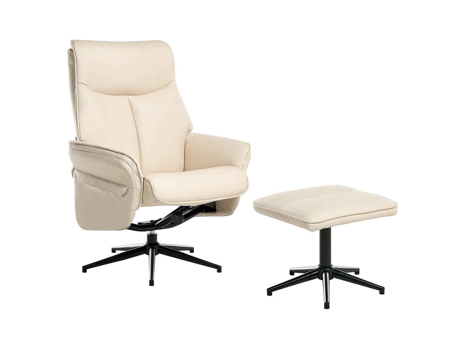 Fauteuil inclinable ERATO Cuir PU Beige clair