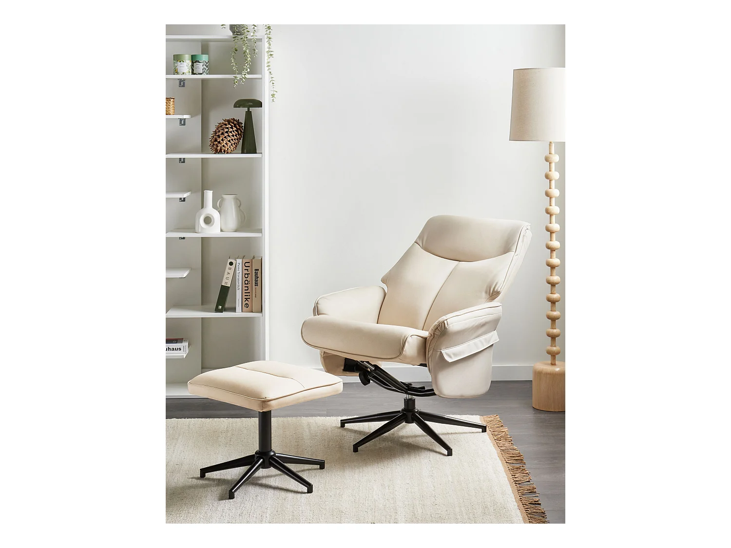 Fauteuil inclinable ERATO Cuir PU Beige clair
