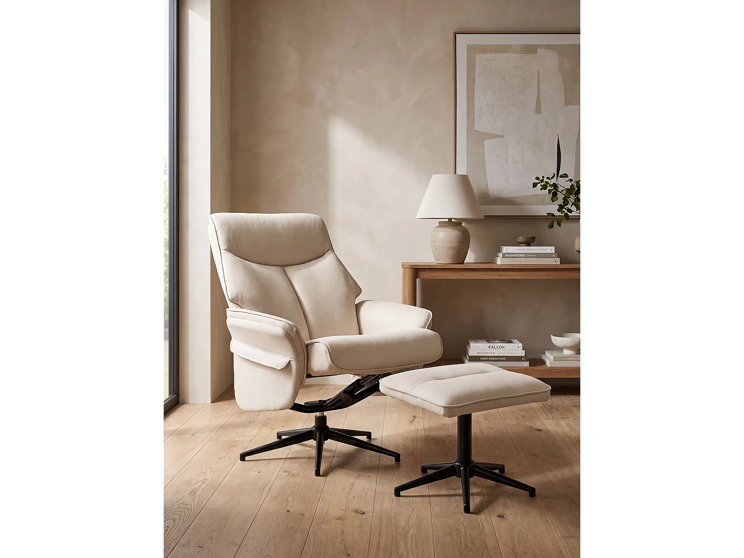 Fauteuil inclinable ERATO Tissu Beige