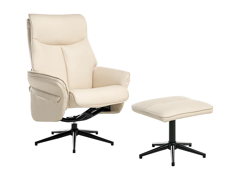 Fauteuil inclinable ERATO Cuir PU Beige clair