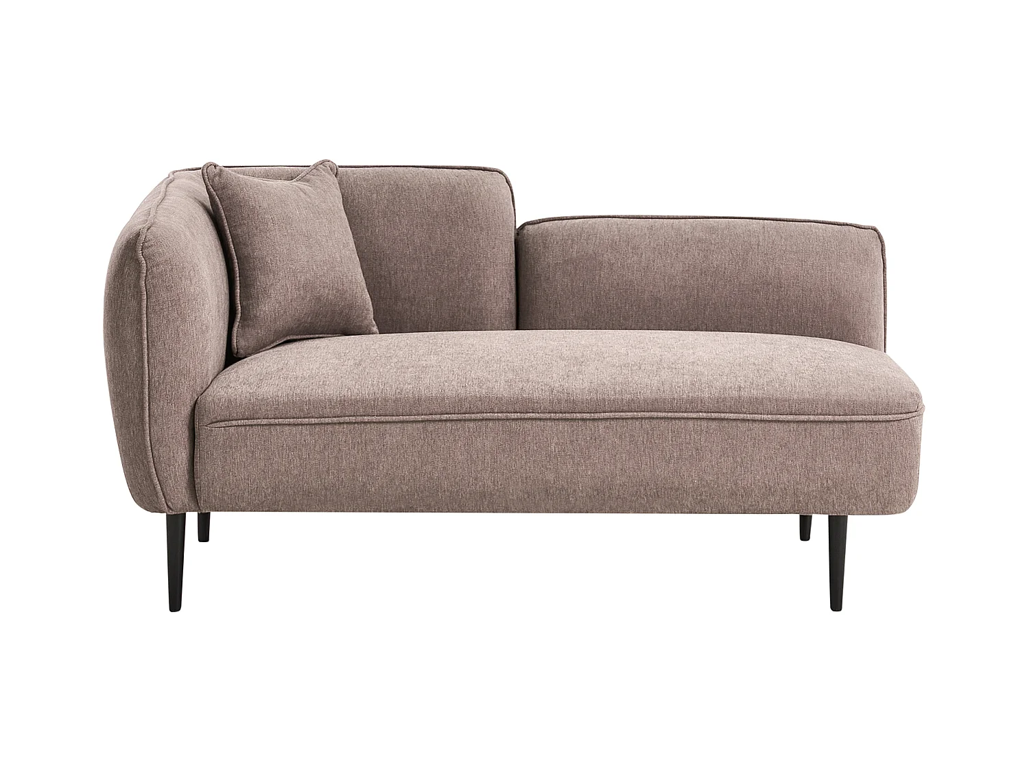 Chaise longue côté droite CHEVANNES Tissu Marron clair