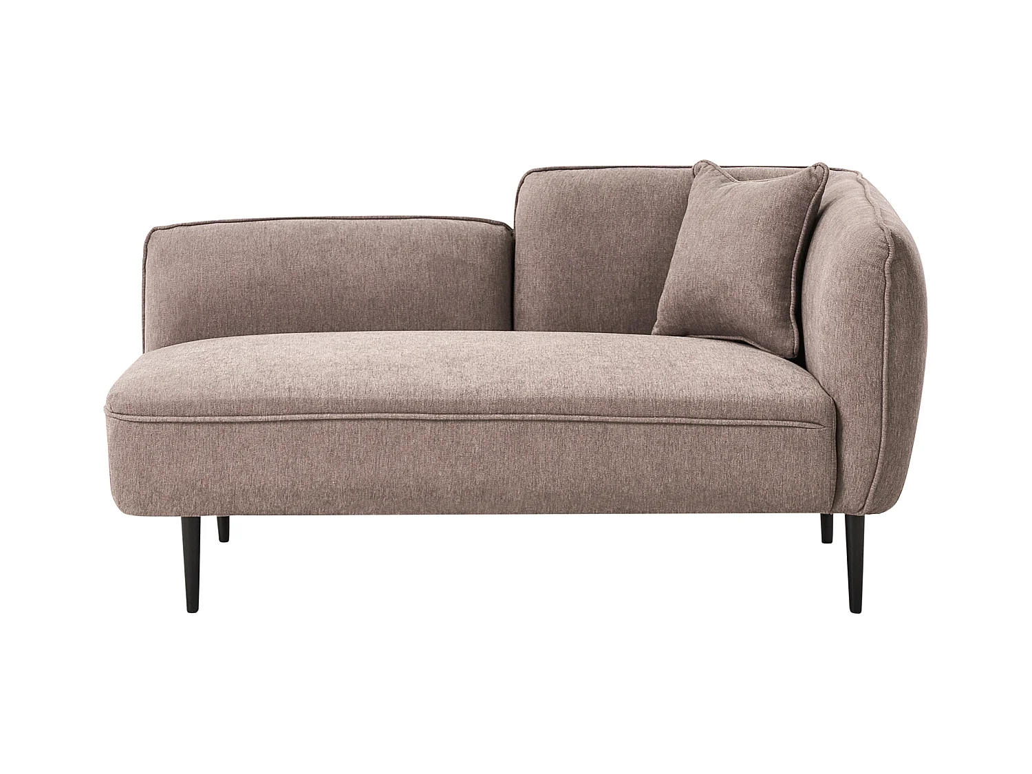 Chaise longue côté droit CHEVANNES Tissu Marron clair