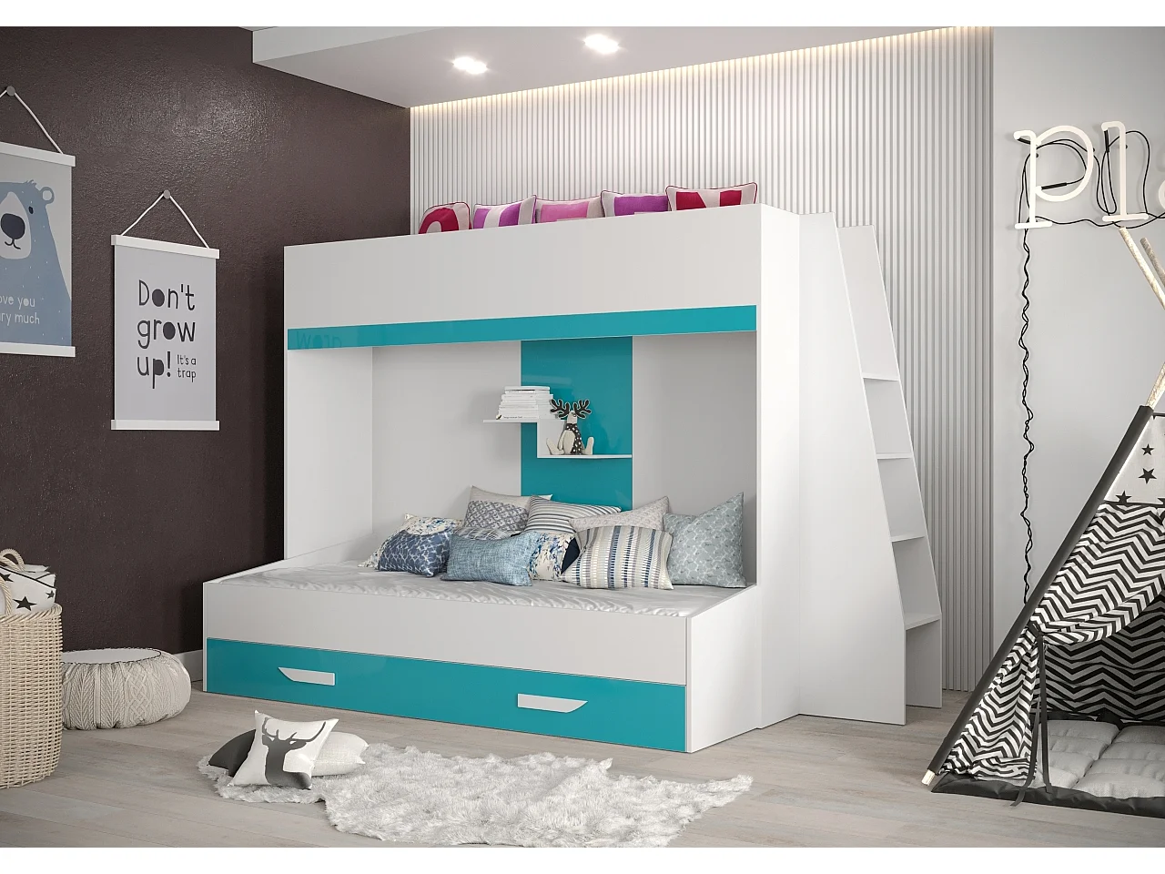 PARTY 17 litera 247/165/135 (blanco/turquesa)