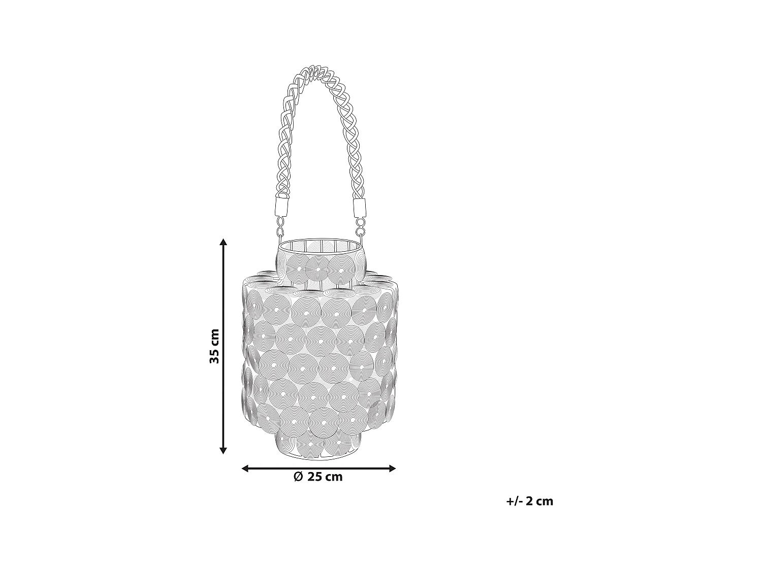 Lanterne MMOJSTIR Métal 35 cm Noir