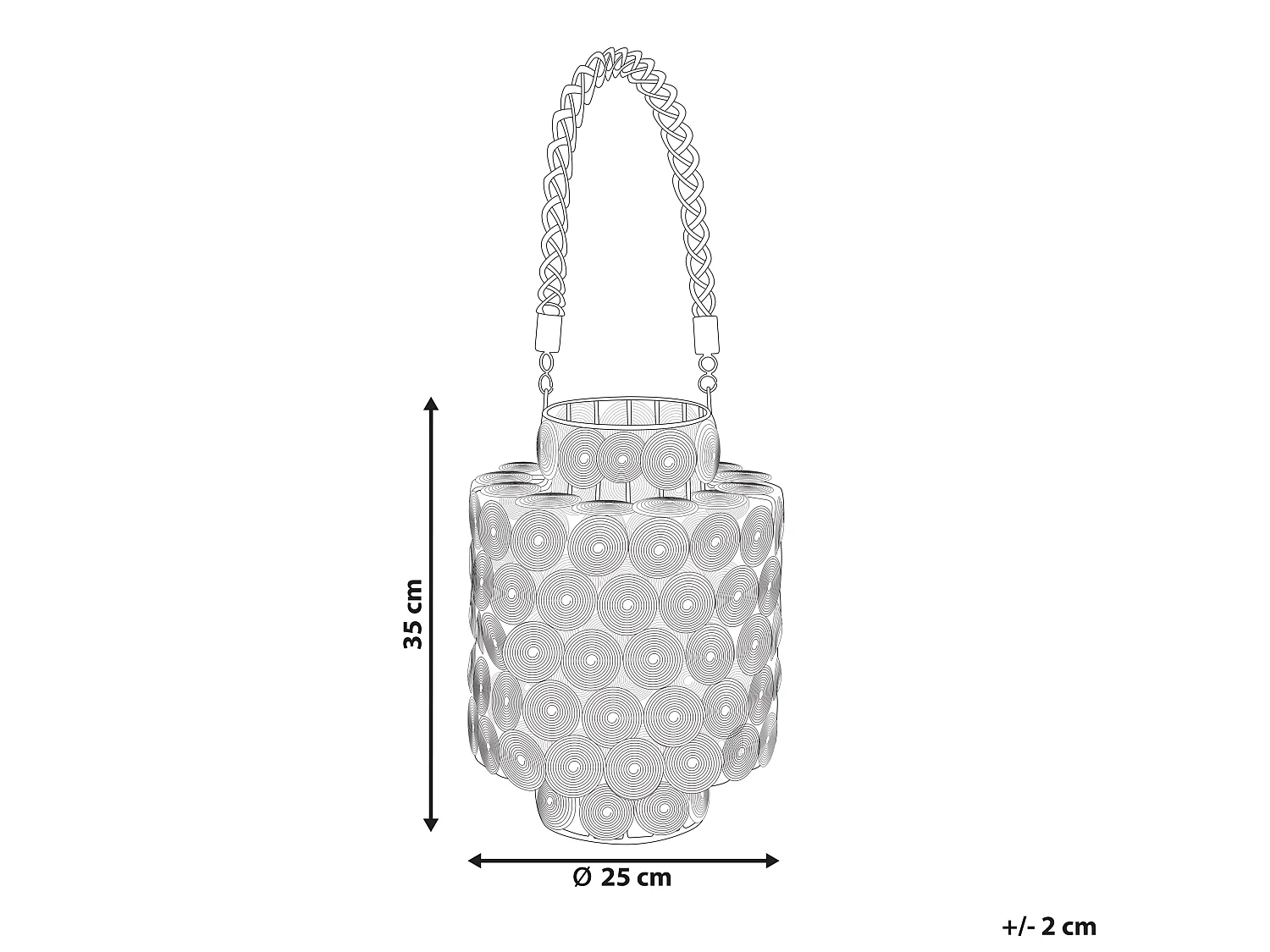 Lanterne MMOJSTIR Métal 35 cm Noir
