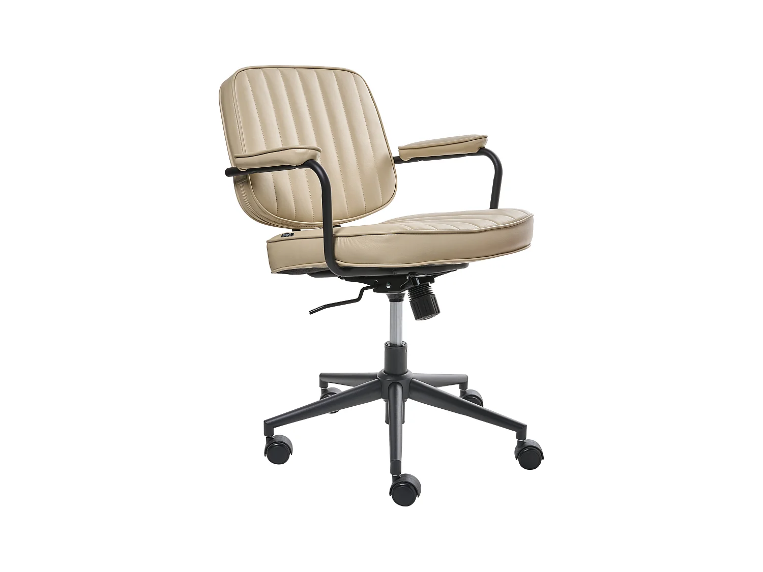 Chaise de bureau BERNE Cuir PU Beige