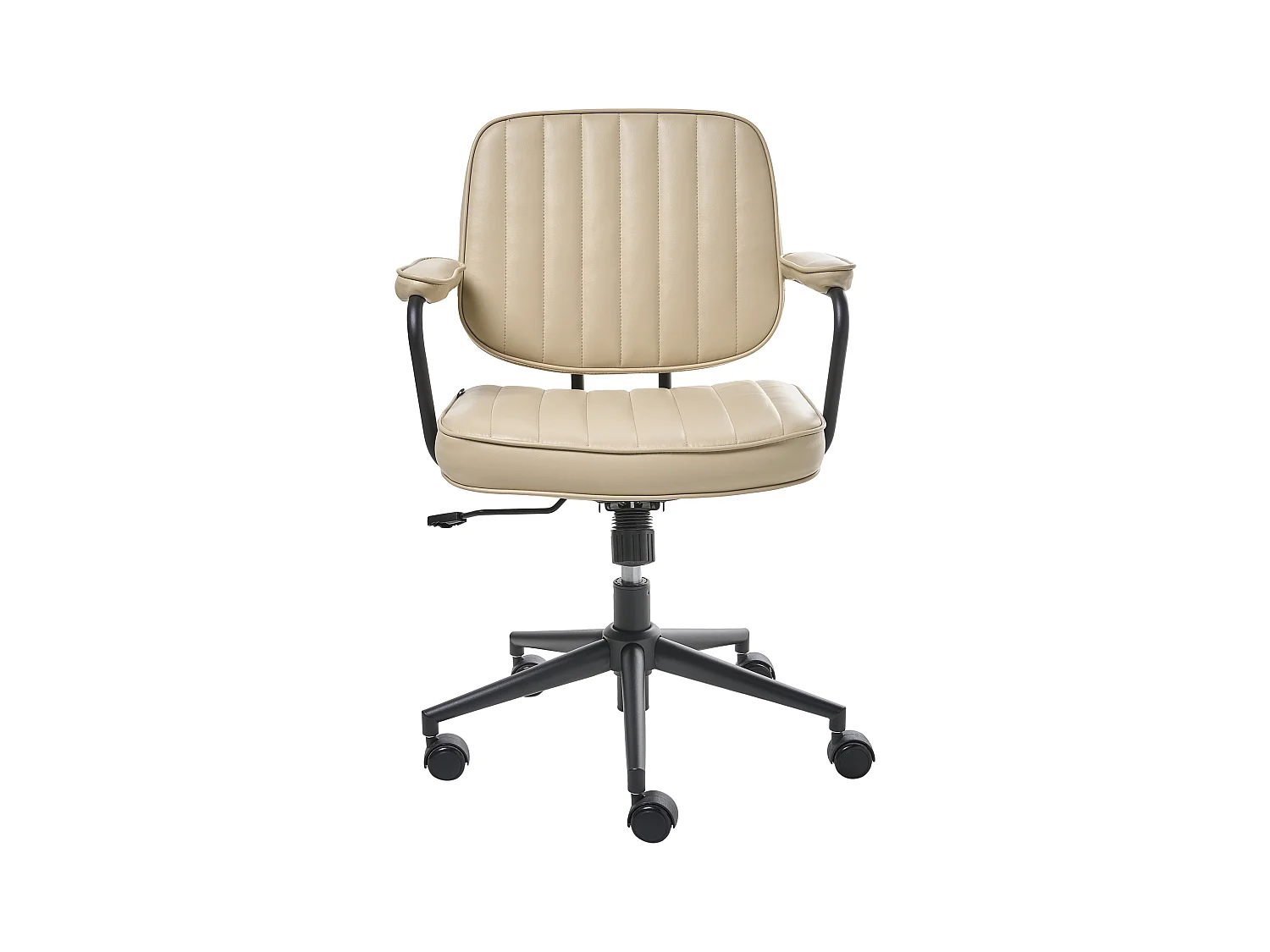 Chaise de bureau BERNE Cuir PU Beige